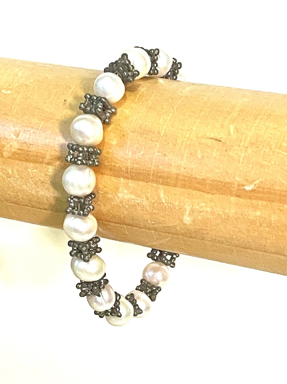 Genuine Pearl Stretch Bracelet